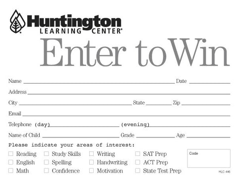Enter To Win Ticket  [ HLC446 ]